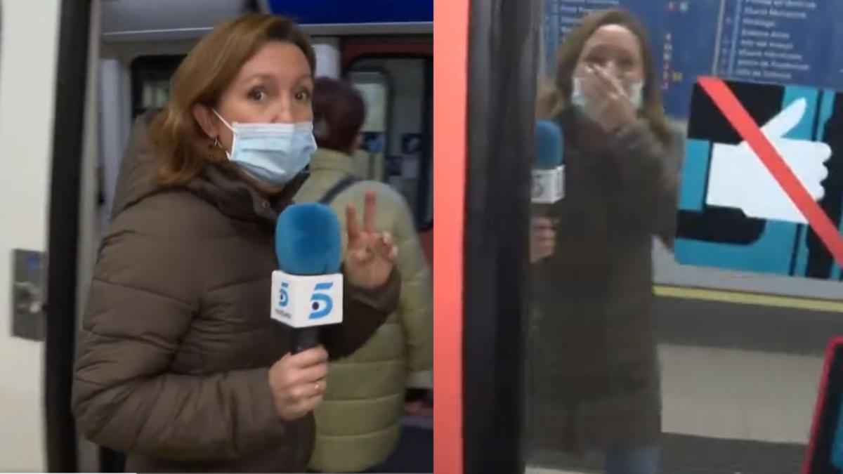 Y que se lo lleva el Metro... Reportera pierde a su camarógrafo en plena transmisión