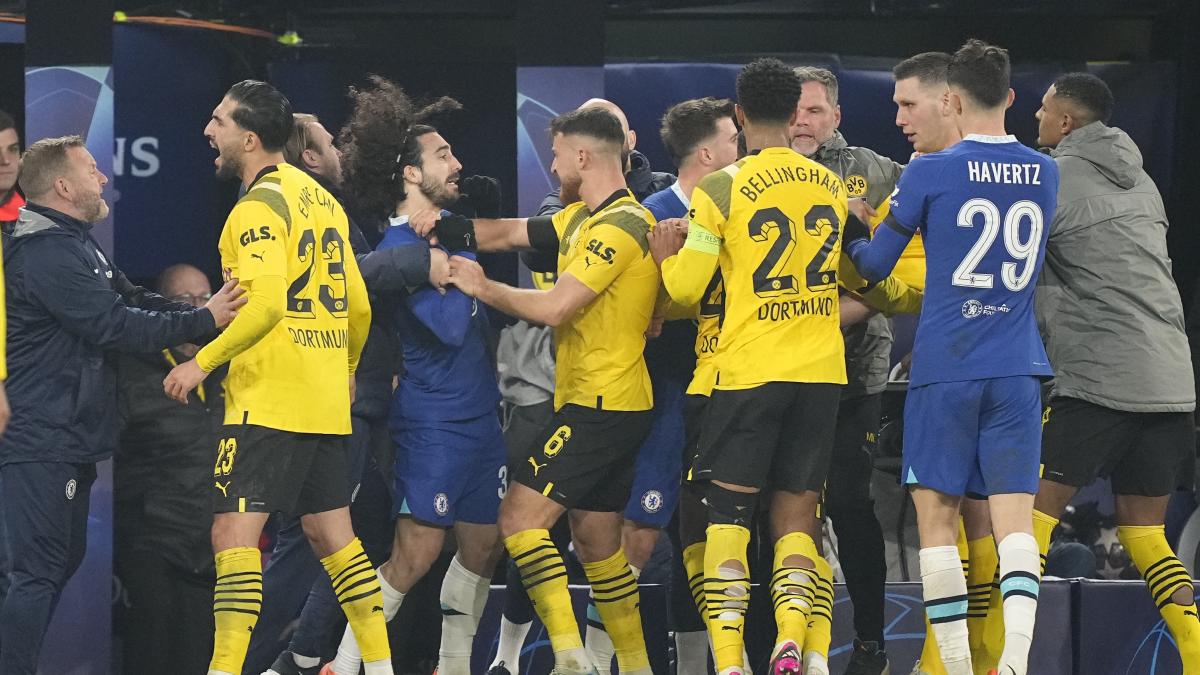 VIDEO: Jugadores de Borussia Dortmund y Chelsea se dan CON TODO al final del partido de la Champions League