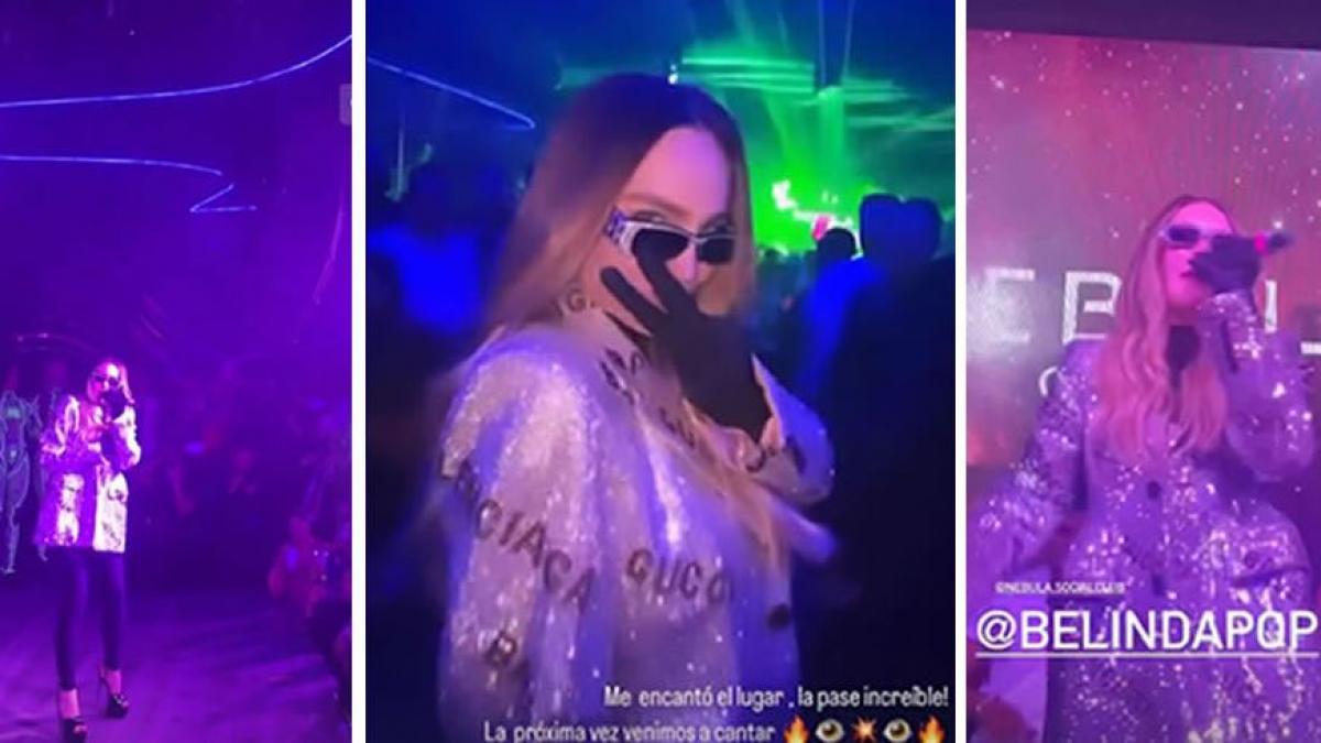 Belinda sorpende al ser la "madrina" de un antro en Puebla; así fue la épica fiesta (VIDEOS)