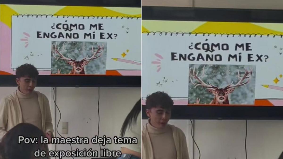 Expone en clase cómo su exnovia lo engañó y se vuelve viral (VIDEO)