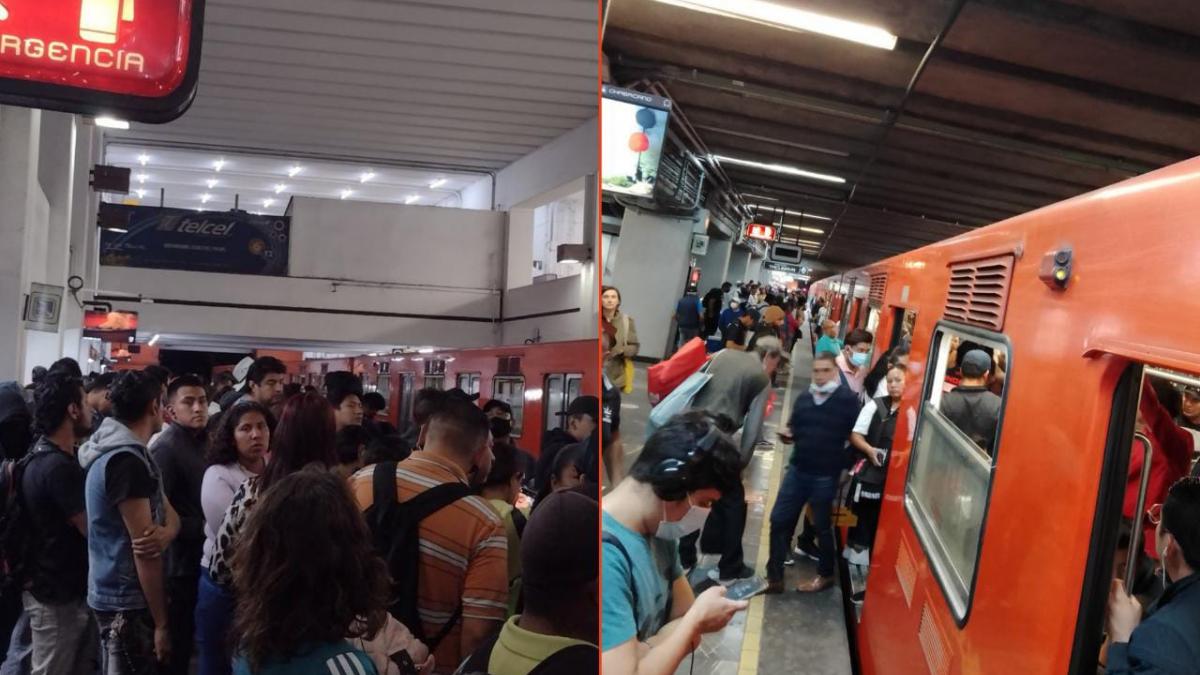 Línea 9 sufre fallas y usuarios reportan "colapso" del servicio en Metro (VIDEOS)