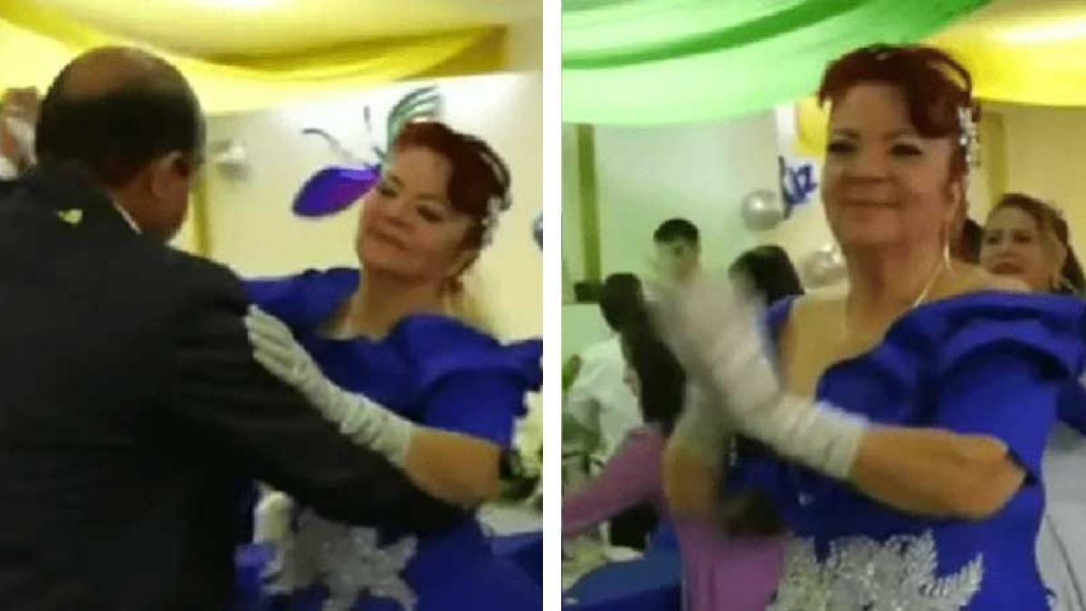 "Vida solo hay una": Abuelita festeja sus quince primaveras... a los 70 años (VIDEO)