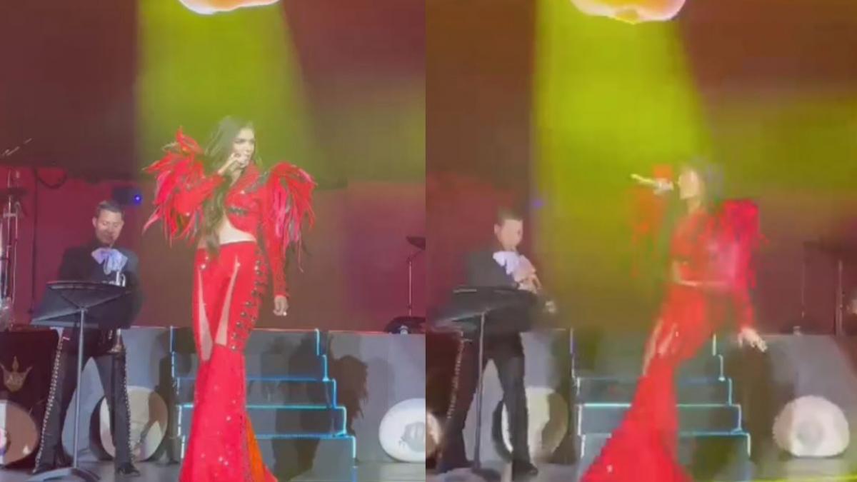 Ana Bárbara se cae en concierto del Auditorio Nacional: "De peores me he levantado" (VIDEO)