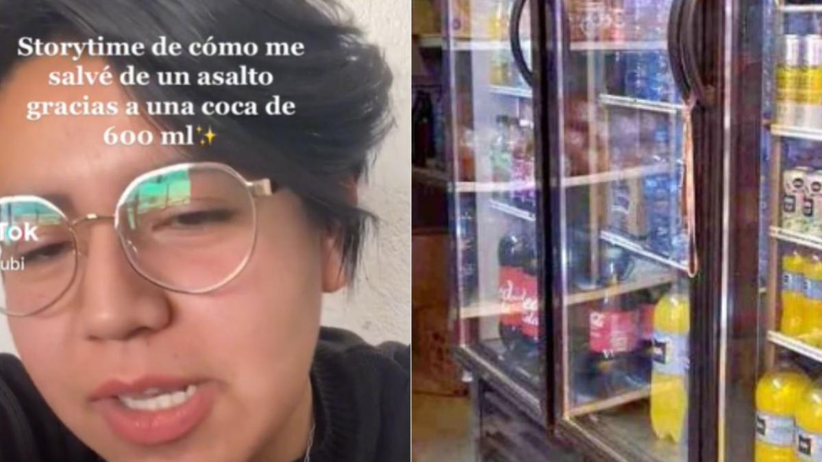 Mujer se libra de un asalto gracias a un refresco, ¿cómo lo hizo? (VIDEO)