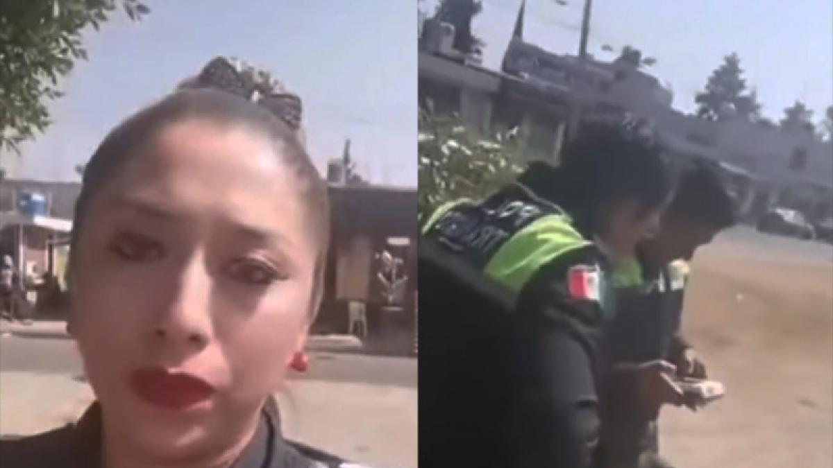 Mujer policía llora porque compañeros la multaron al estacionarse en un lugar prohibido (VIDEO)