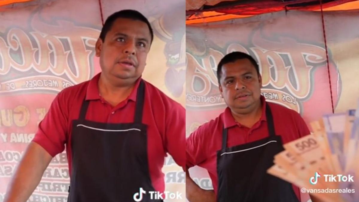 VIDEO. Taquero regala comida a hombre que fue 'despedido' de su trabajo