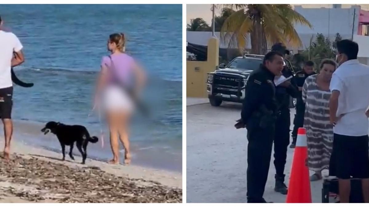 VIDEO. Mujer es captada con rifle de diábolos en playas de Yucatán