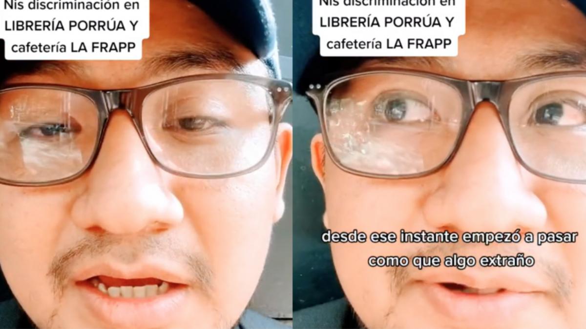 VIDEO. Usuario de TikTok denuncia discriminación en cafetería de Porrúa en Chapultepec