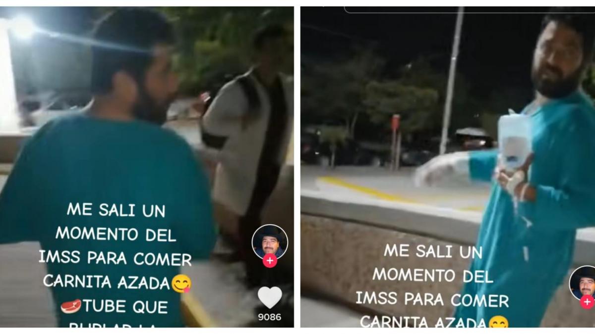 VIDEO. Paciente del IMSS se escapa para poder comer unos taquitos de asada