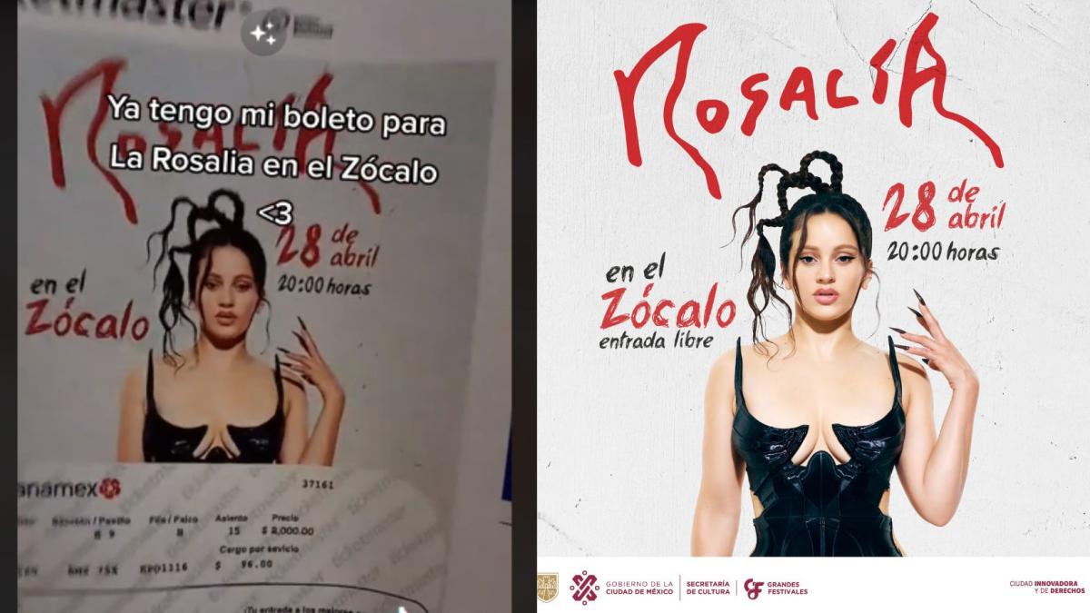 Compra boleto para ver a Rosalía en el Zócalo y usuarios se burlan por la estafa