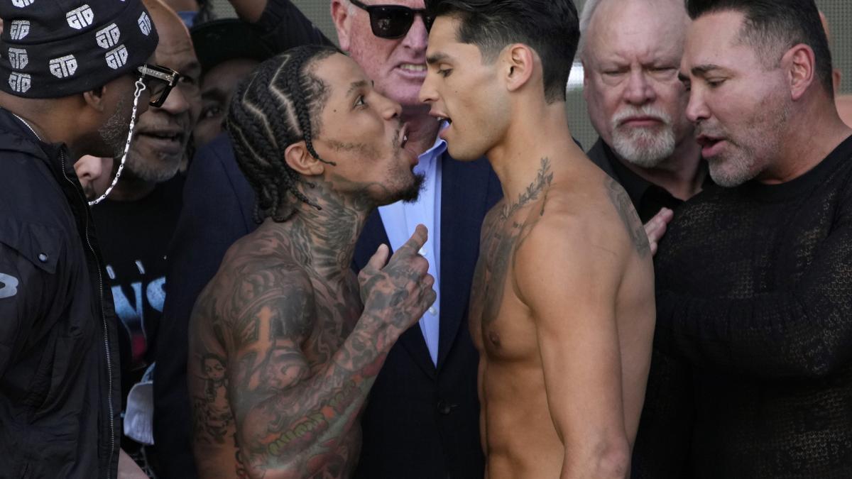 VIDEO: Ryan García y Gervonta Davis se agarran a GOLPES durante la ceremonia de pesaje