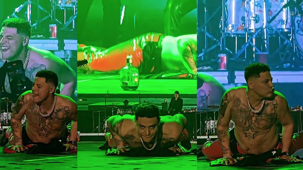 Eduin Caz hace el 'Anitta Challenge' en concierto... y lo humillan por dar cringe: 'lo que hace el alcohol'