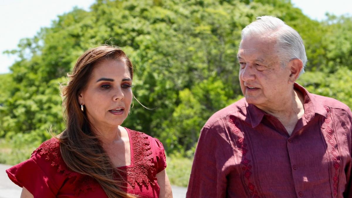 AMLO y Mara Lezama revisan avance en proyectos prioritarios de desarrollo y movilidad en Quintana Roo