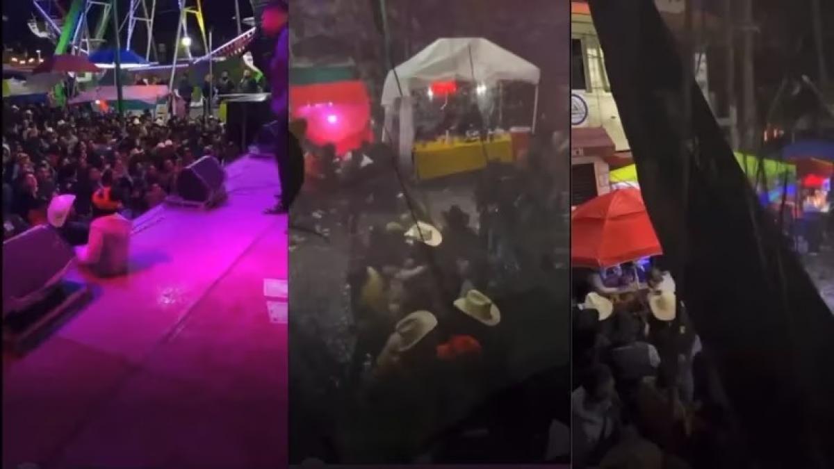 VIDEO. Balacera en Feria de Topilejo termina con estampida; hay 16 heridos