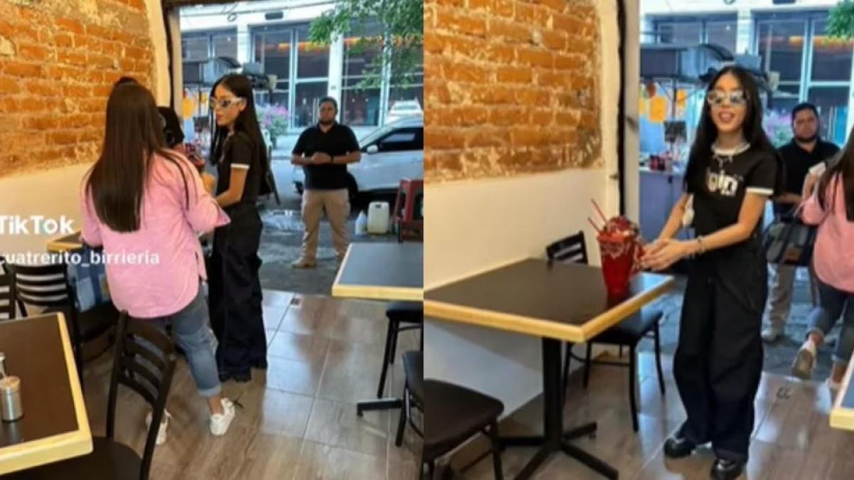 Danna Paola se echa una licuachela en la CDMX y la 'canonizan' en el restaurante (VIDEO)