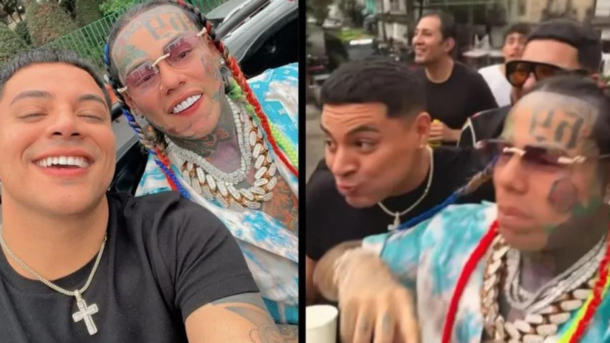 Eduin Caz y Tekashi 6ix9ine se comen una tarántula y fans los critican: 'ya bésense' (VIDEO)