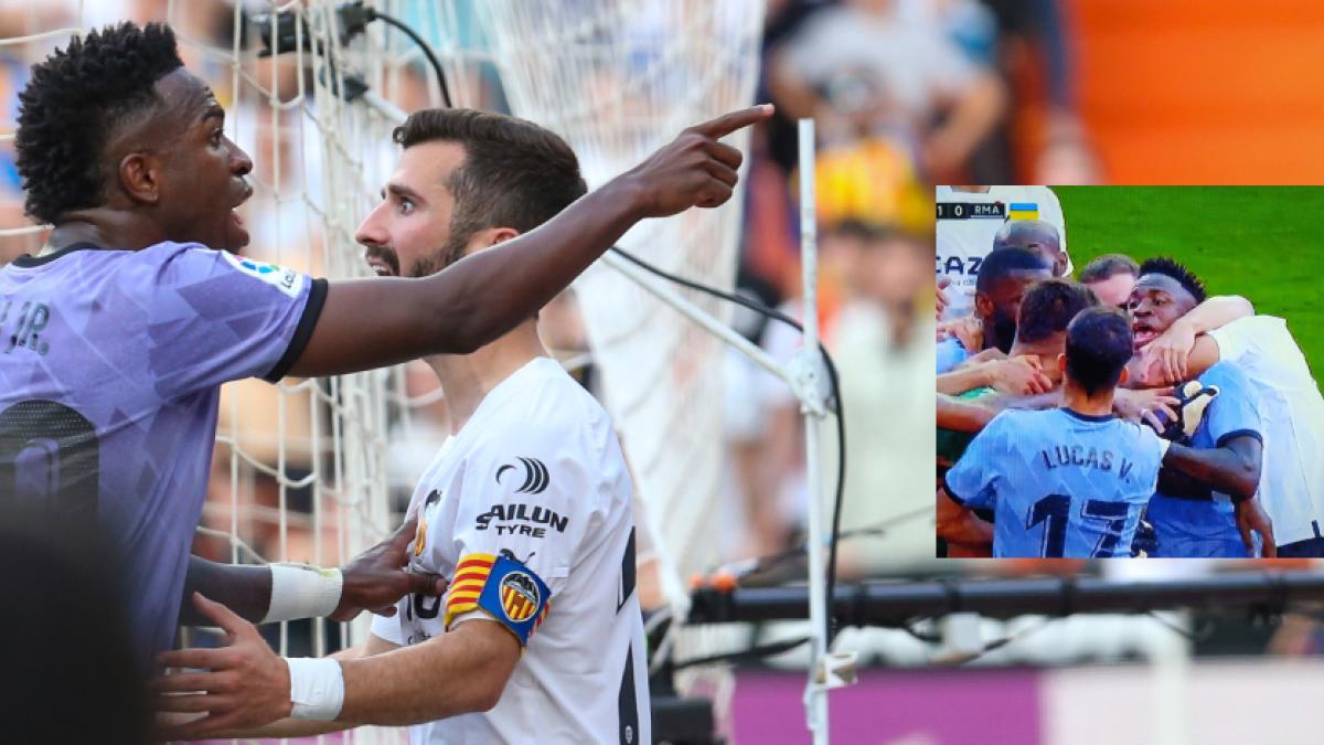 VIDEO | Real Madrid: Vinicius enciende al Valencia con el peor gesto posible y provoca terrible pelea, tras sufrir insultos racistas