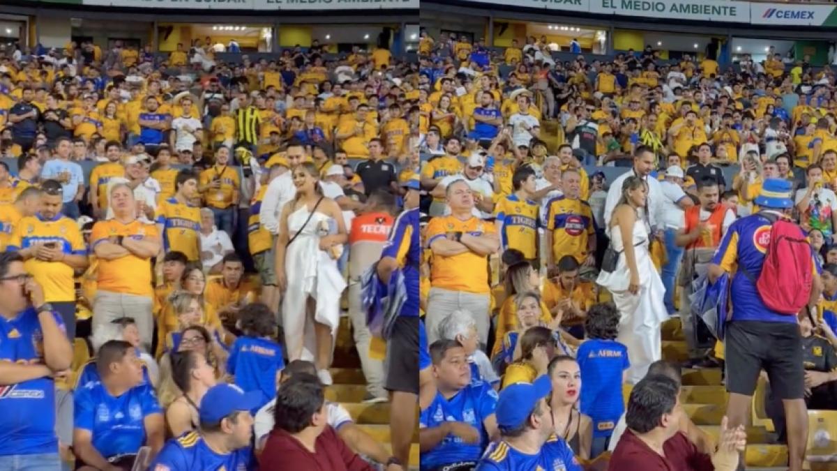 Final Chivas vs Tigres: Recién casados celebran de la mejor manera su luna de miel en el estadio; ¡qué envidia! (VIDEO)