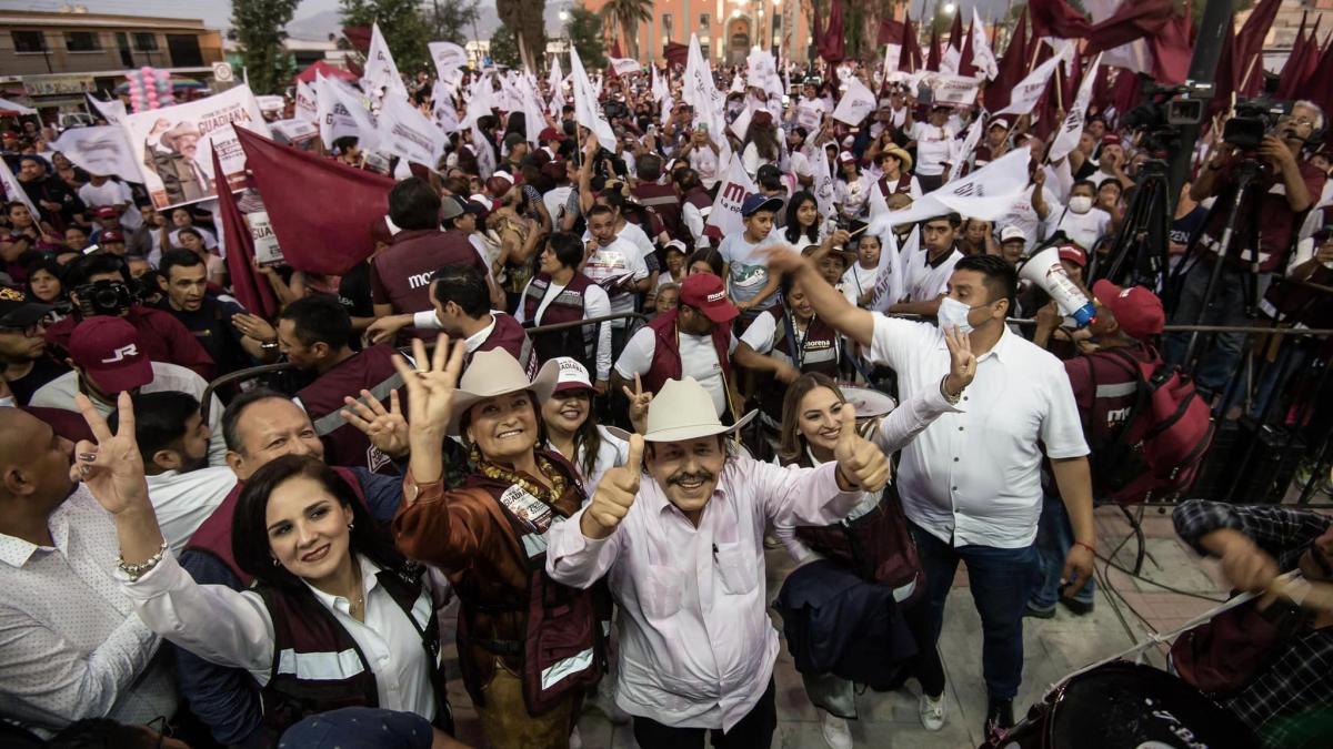 Ricardo Monreal acompaña a Armando Guadiana en su cierre de campaña