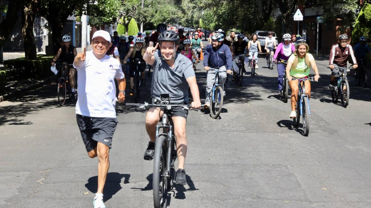 Inauguran con éxito paseo ciclista en Coyoacán