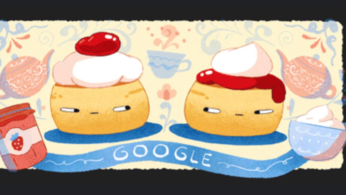 Scones británicos. ¿Qué son las curiosas figuras que aparecen hoy en el doodle de Google?