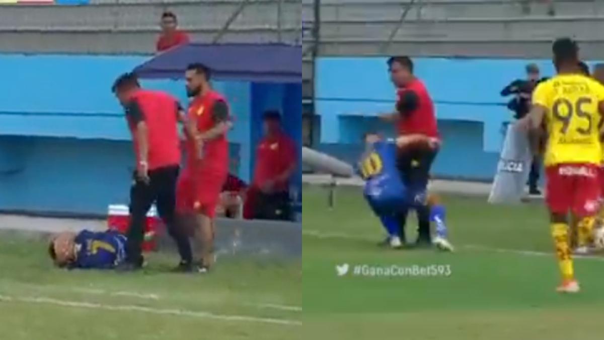 ​VIDEO: Exentrenador de la Liga MX se vuelve loco y golpea a dos futbolistas de la peor manera en pleno partido