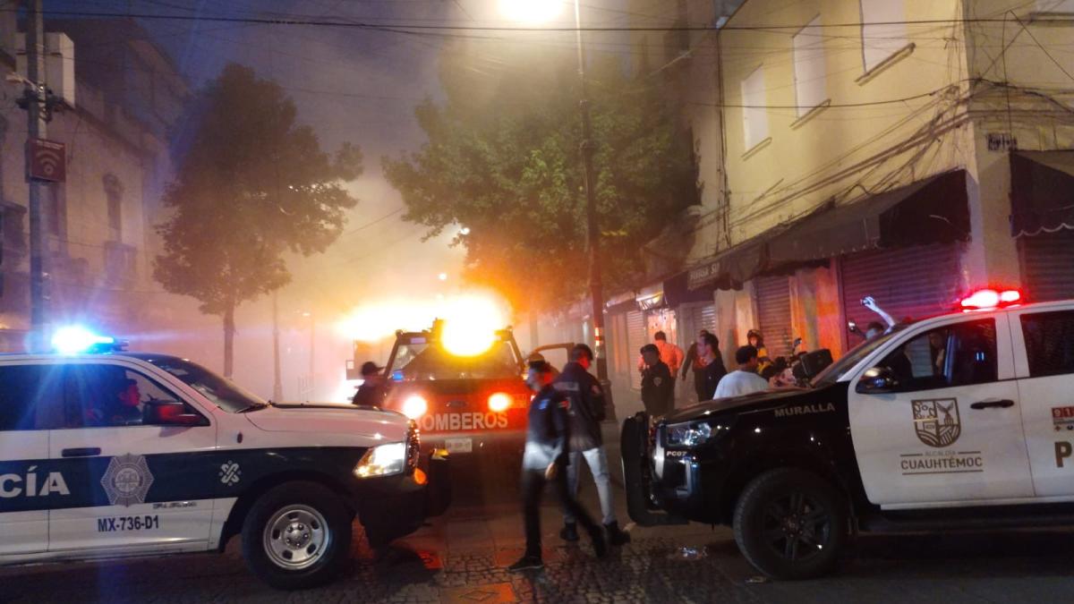 Se registra fuerte incendio en el Centro Histórico de la CDMX