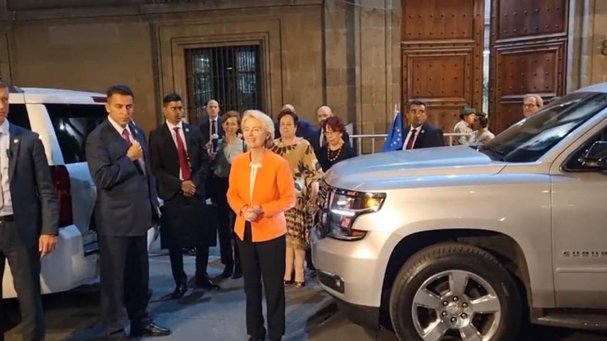 AMLO recibe en Palacio Nacional a presidenta de la Comisión Europea