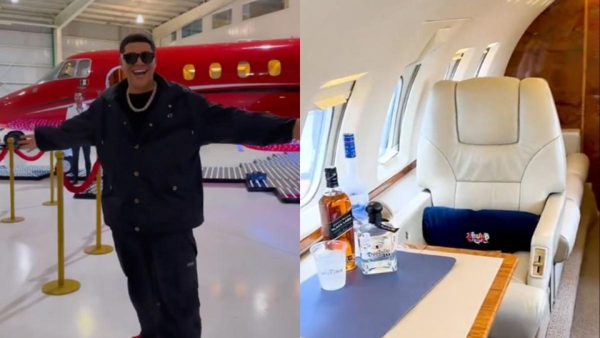 Eduin Caz: Así es el avión privado del líder de Grupo Firme por dentro (VIDEO)