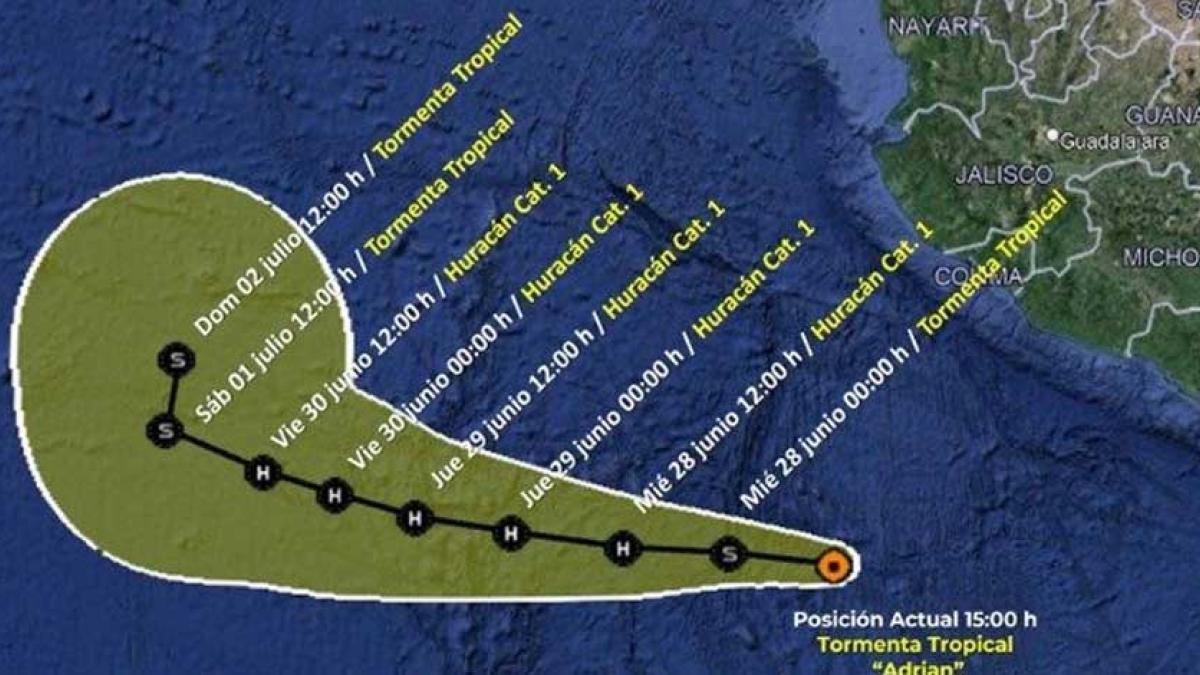 ‘Adrian’ se convierte en tormenta tropical en el Pacífico; es la primera de la temporada