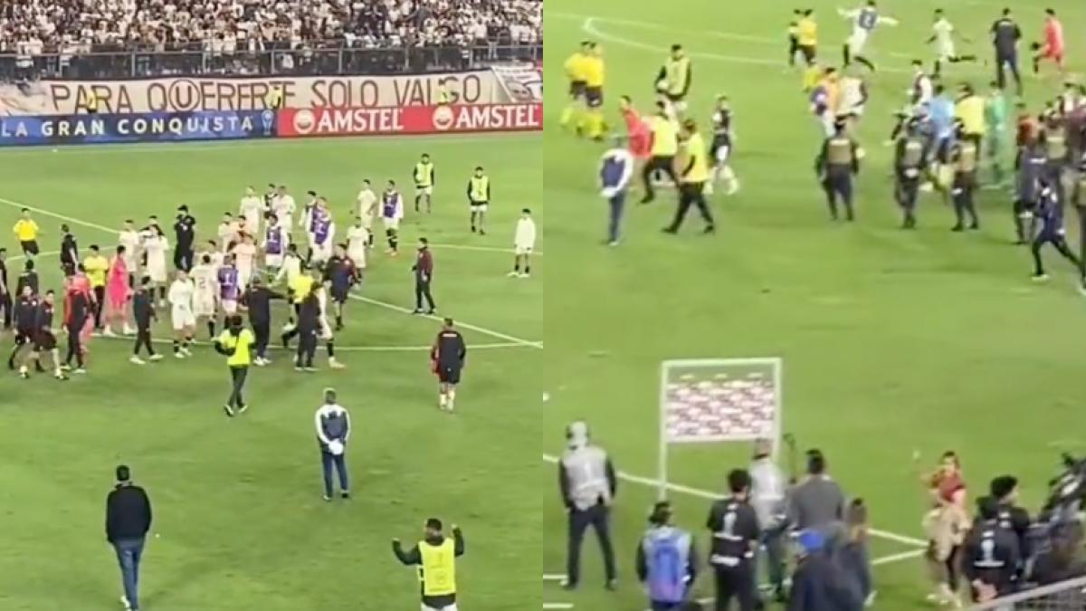 Copa Sudamericana: Juego entre Universitario y Gimnasia acaba en una brutal pelea campal (Video)