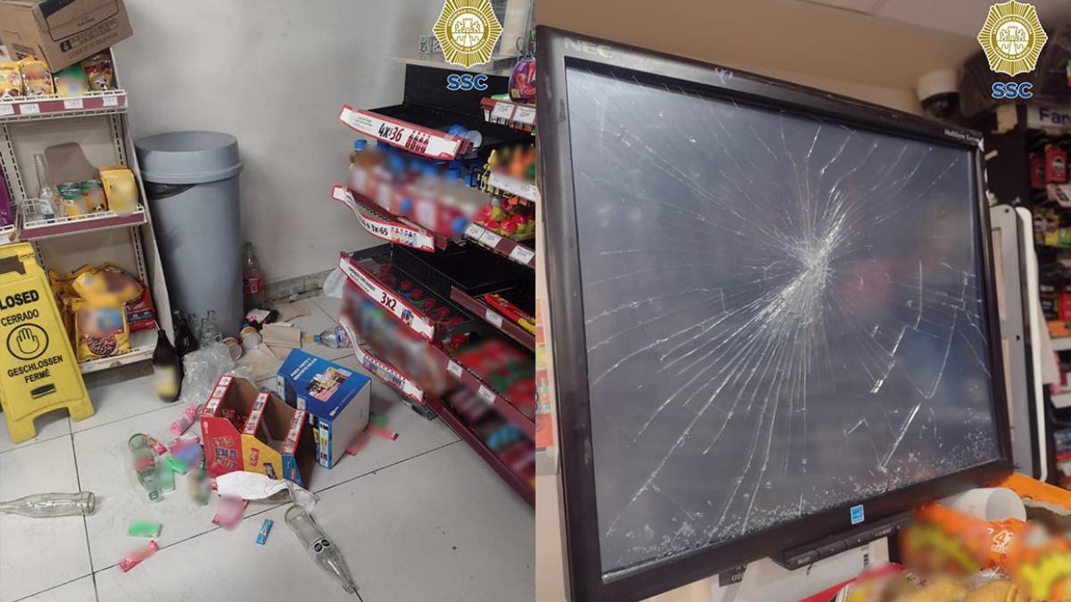 Detienen a 2 por destrozos a tienda en calzada México-Tacuba