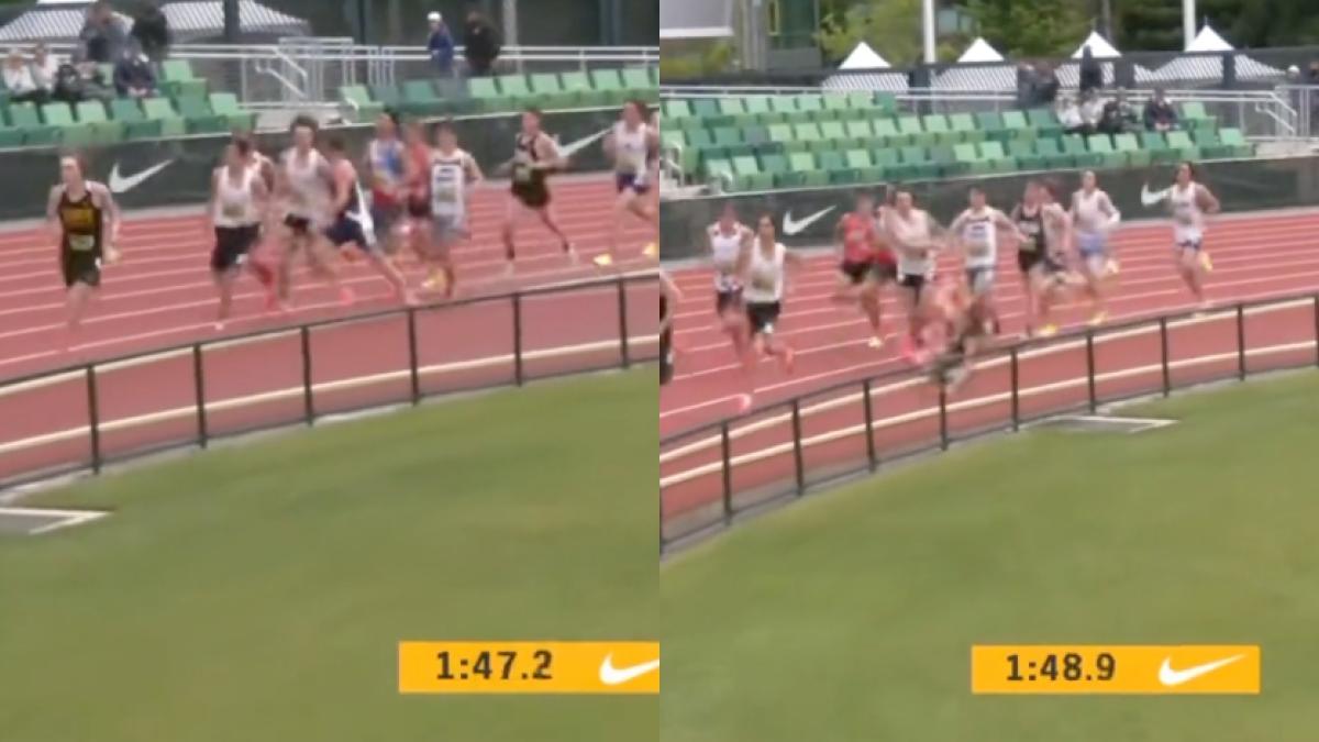 VIDEO: Dos corredores se agarran a golpes en plena competencia de atletismo