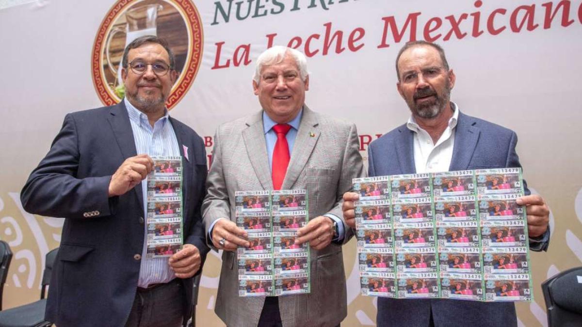 Promueven consumo de leche mexicana con billete de Lotería Nacional