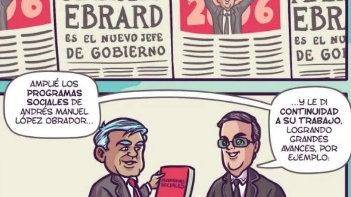 Ebrard sigue pasos de Monreal; presentan cómic para apoyar su lucha presidencial