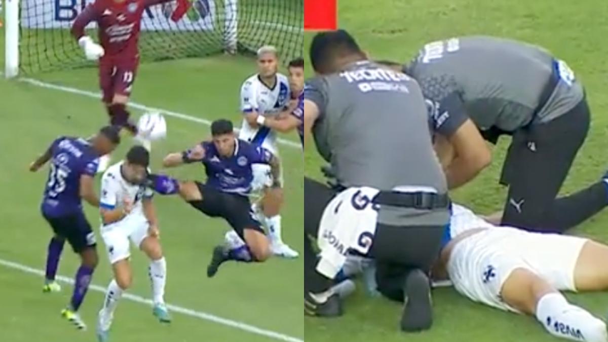 Liga MX: Stefan Medina recibe escandalosa patada en el rostro en el Mazatlán vs Monterrey (Video)