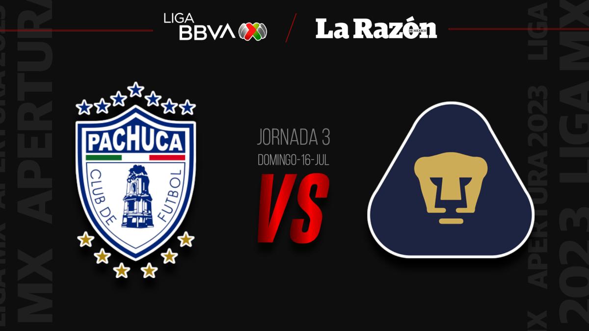 Liga MX | Pachuca vs Pumas: Hora y en qué canal ver el partido EN VIVO de la Jornada 3 del Apertura 2023