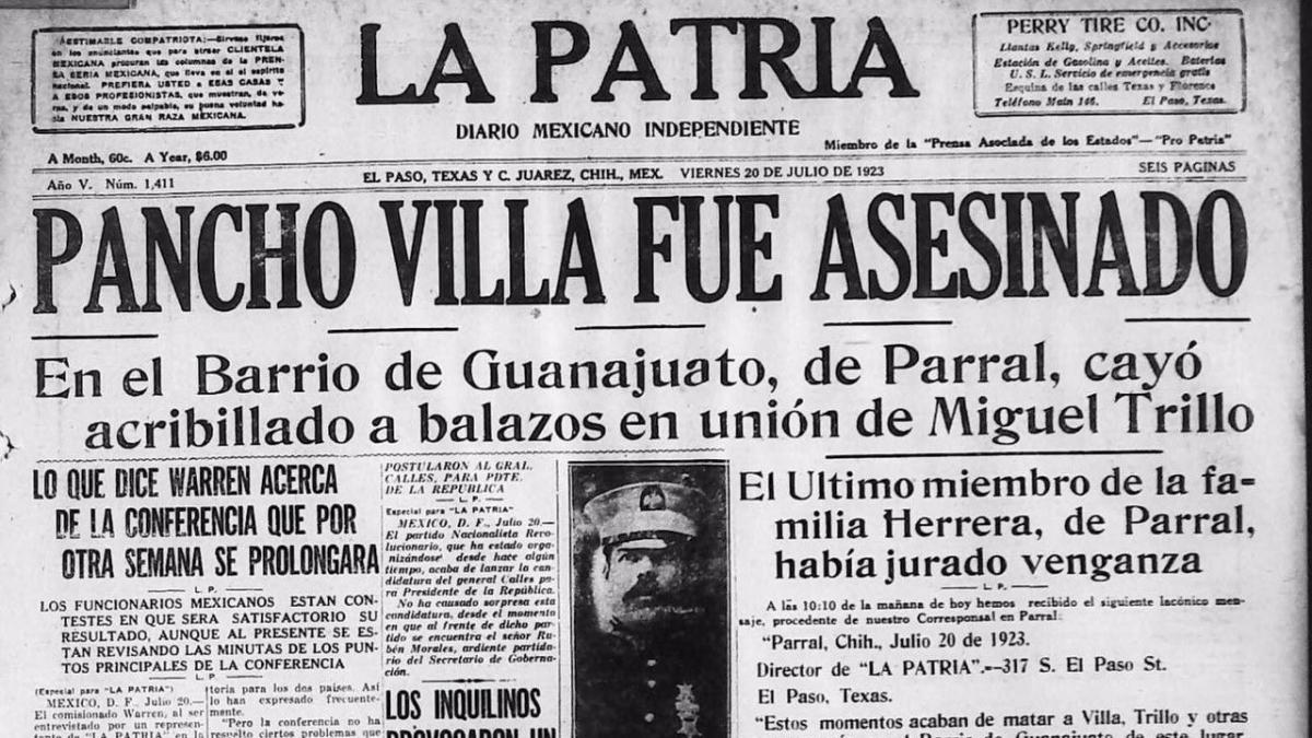 Así mataron a Pancho Villa, con más de 60 disparos y 150 cartuchos