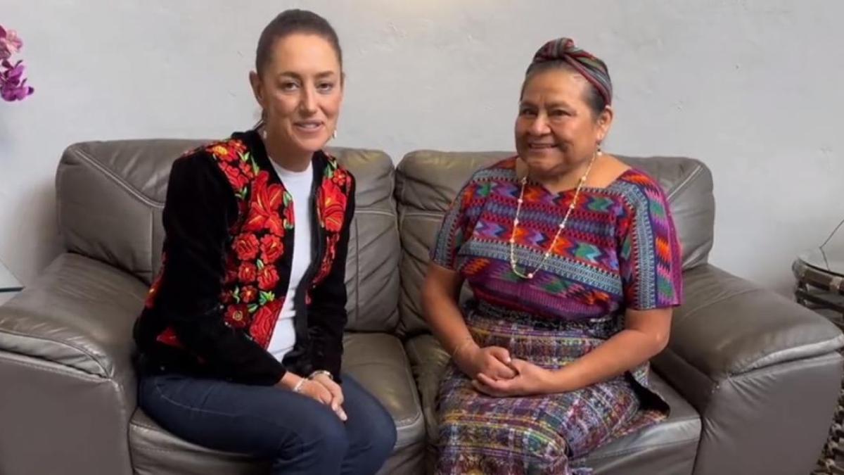 Claudia Sheinbaum se reúne con Rigoberta Menchú, Premio Nobel de la Paz