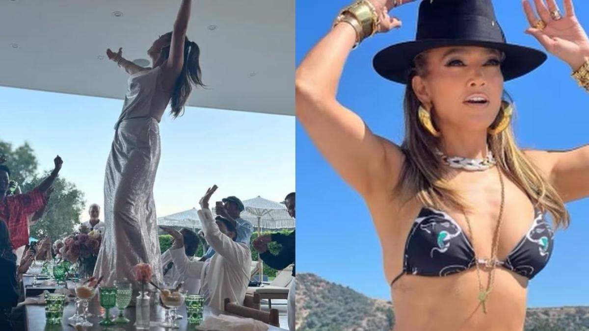 JLo se pone a bailar sobre la mesa en su fiesta de cumpleaños (FOTOS)