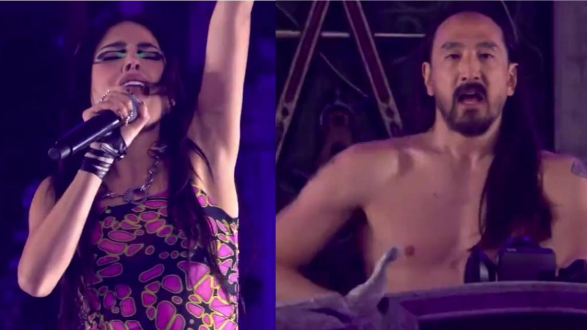 Danna Paola triunfa en Tomorrowland junto a Steve Aoki con su nueva canción 'Paranoina' | VIDEO