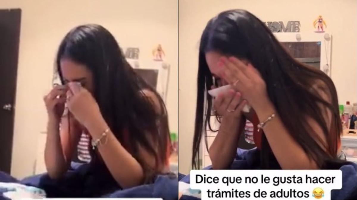 VIDEO. ¡Qué duro es crecer! Joven llora desconsolada porque odia los 'trámites de adultos'