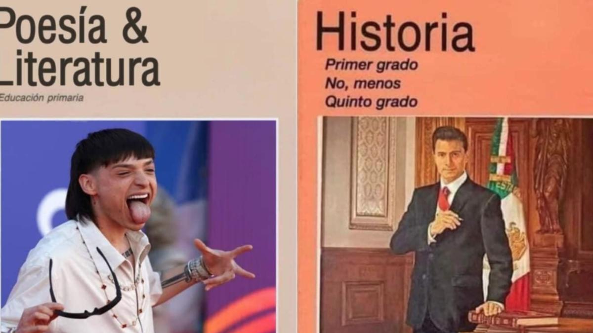 FOTOS | Con Peso Pluma y Karely Ruiz en la portada: Así serían los libros de texto, según las redes sociales