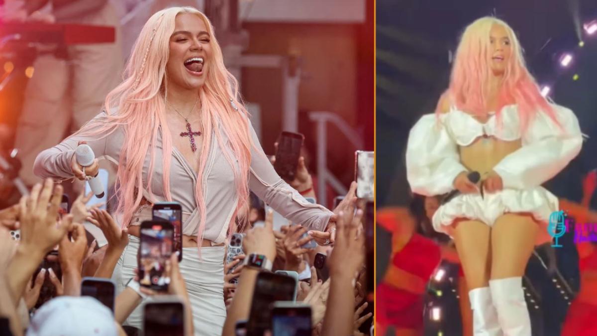 Karol G sufre un muy revelador accidente de vestuario a medio concierto (VIDEO)