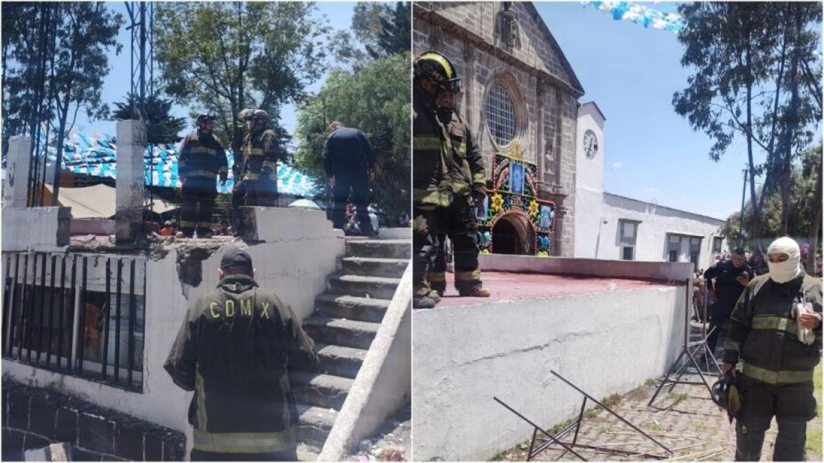 Explosión de pirotecnia en iglesia de Santa Fe deja 4 heridos