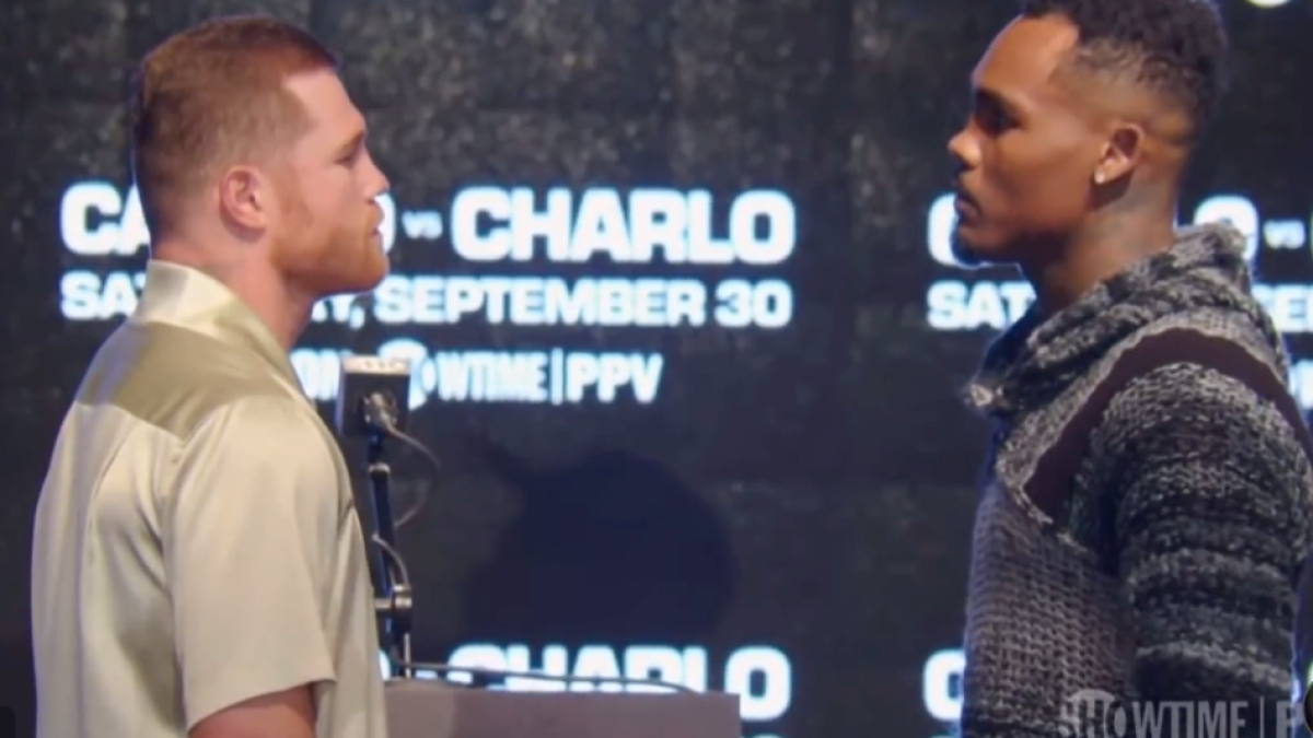 ‘Canelo’ Álvarez vs Jermell Charlo: Así fue el primer careo con miras a su próxima pelea (Video)