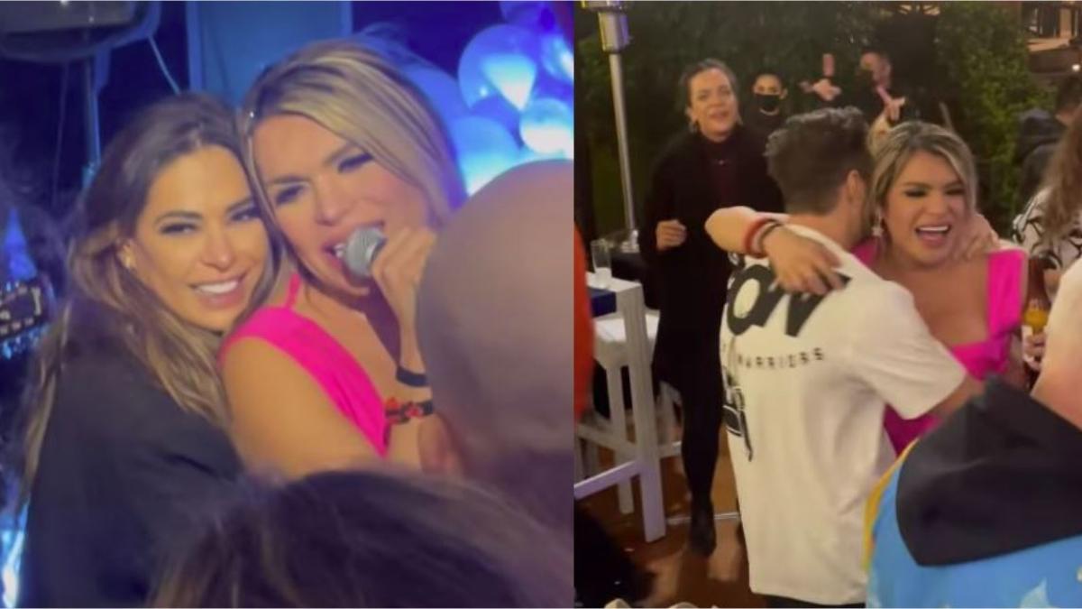 Fiesta de Galilea Montijo se descontroló con apasionados besos de Wendy Guevara y Nicola Porcella | VIDEO