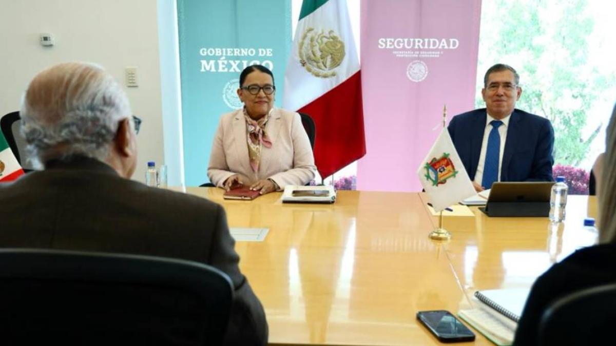 Rosa Icela Rodríguez se reúne con Miguel Ángel Navarro, gobernador de Nayarit