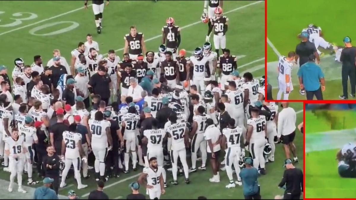 NFL: Jugador de los Eagles queda tendido en el campo tras escalofriante golpe en la cabeza (VIDEO)