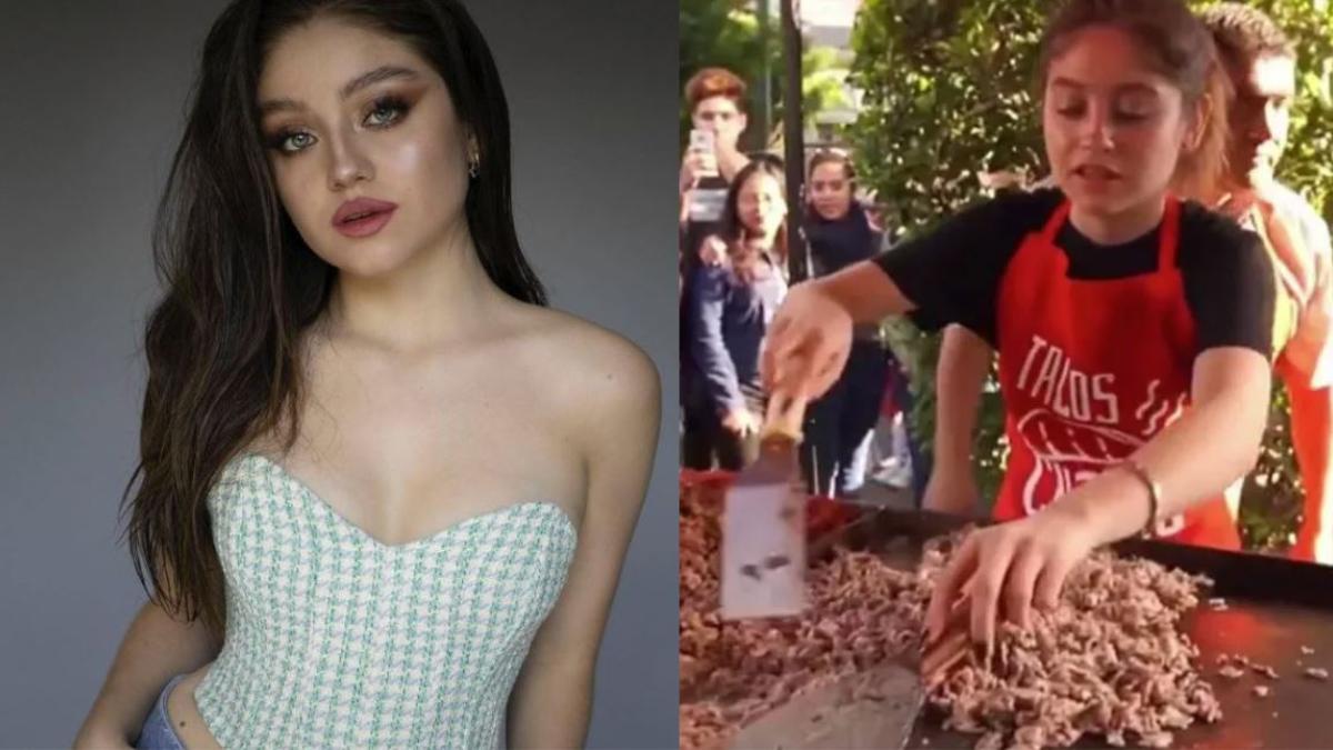 ¿No le alcanza? Captan a Karol Sevilla vendiendo tacos en la calle | VIDEO